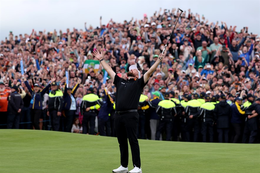 De Ierse topgolfer Shane Lowry wint het Amgen Irish Open op de DP World Tour in 2026