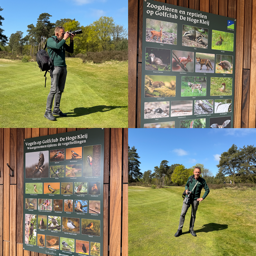 Martin van Herwaarden maakt foto's op Golfclub De Hoge Kleij
