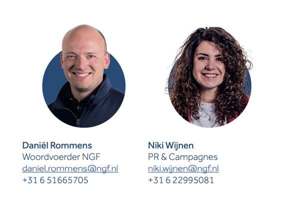 Daniel Rommens en Niki Wijnen van NGF en GOLF.Nl