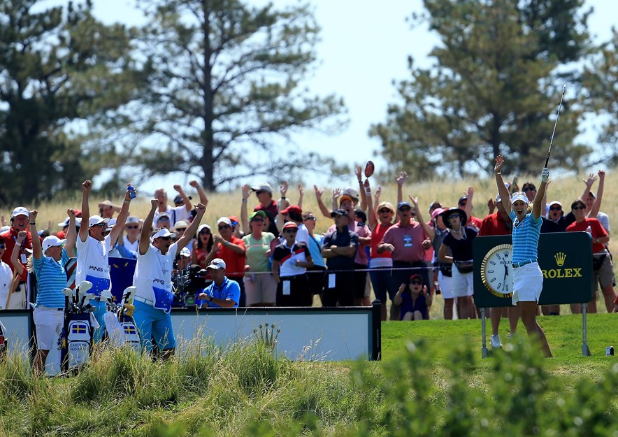 Hole in one op Solheim Cup 2013 door Nordqvist