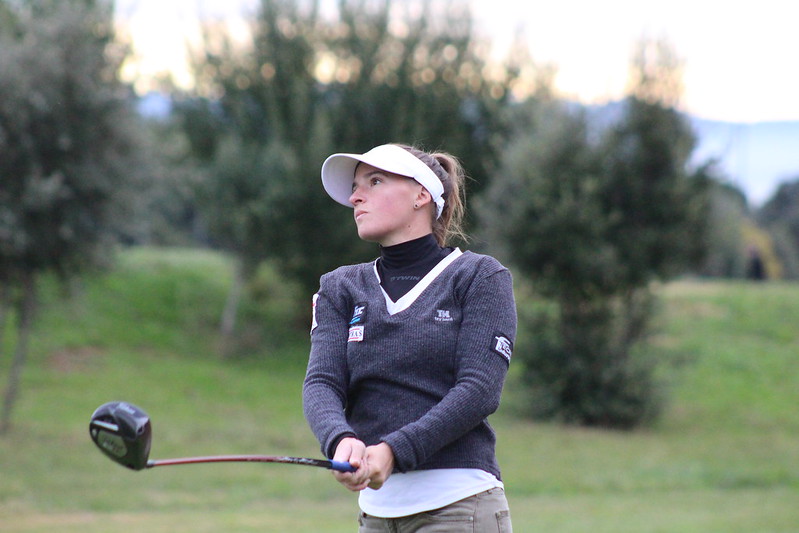 De Spaanse topgolfster Elia Folch tijdens een toernooi van de LET Access Series