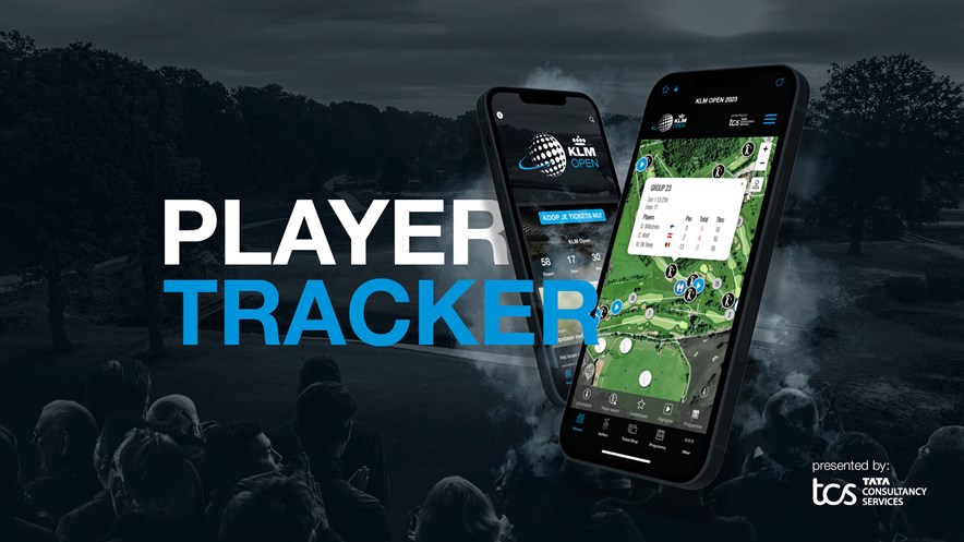 Player Tracker in de app van het KLM Open