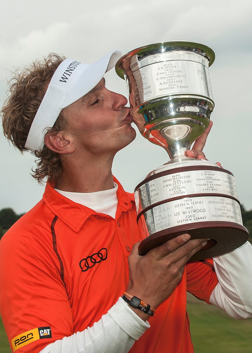 Joost Luiten wint de eerste keer het KLM Open in 2013 op de Kennemer