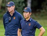 Golfer Jerry Ji met bondscoach Lafeber