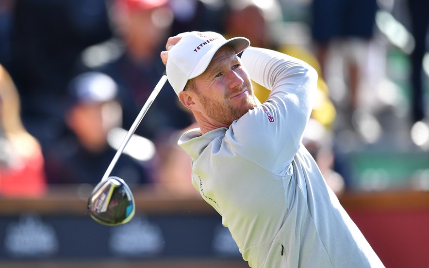 De Nederlandse topgolfer Wil Besseling tijdens het Omega European Masters van 2021