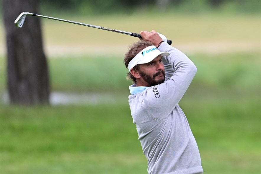 De Nederlandse topgolfer Joost Luiten tijdens het Porsche European Open van 2023 in Hamburg