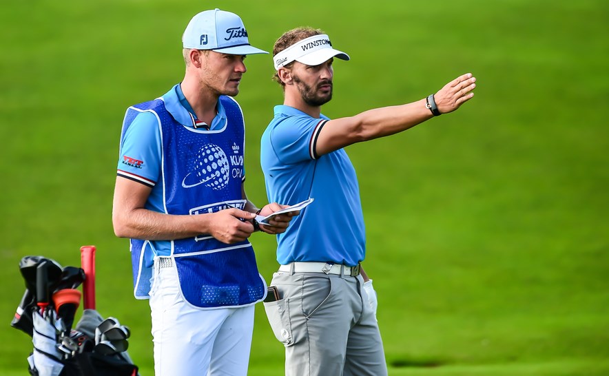 De Nederlandse topgolfer Joost Luiten tijdens het KLM Open
