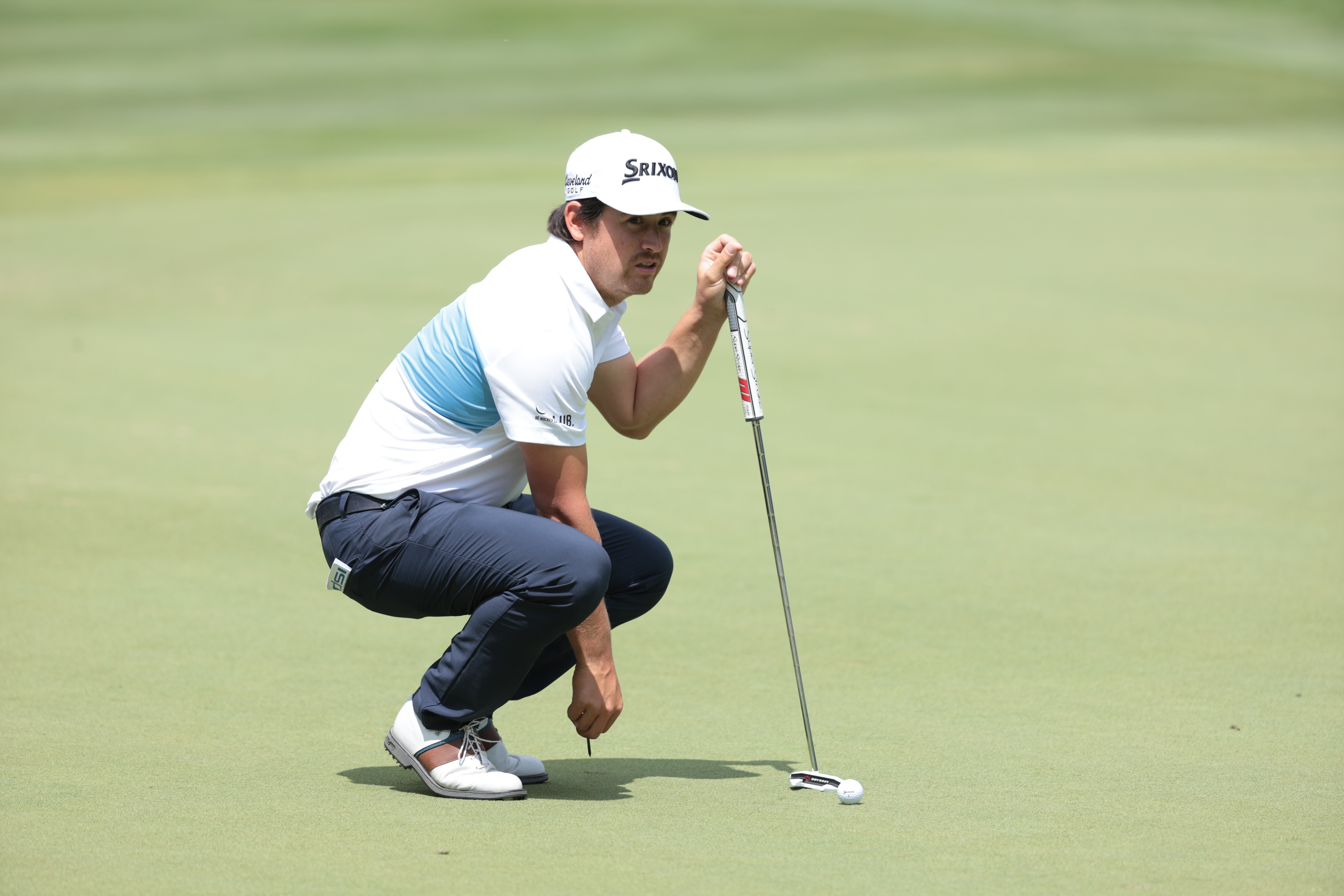 De Nederlandse topgolfer Darius van Driel tijdens het BMW International Open 2022