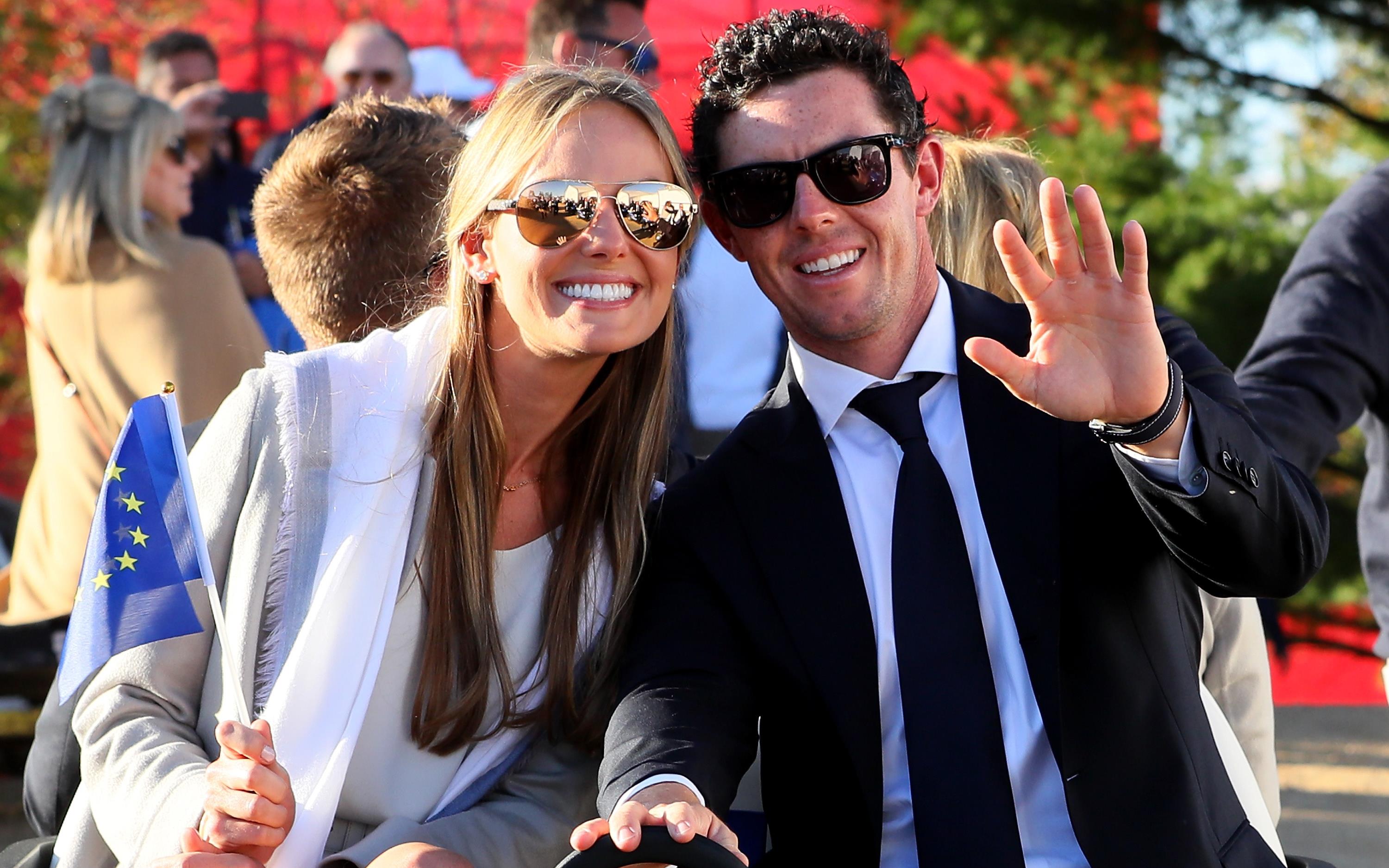 Rory McIlroy en zijn verloofde bij de Ryder Cup 2016