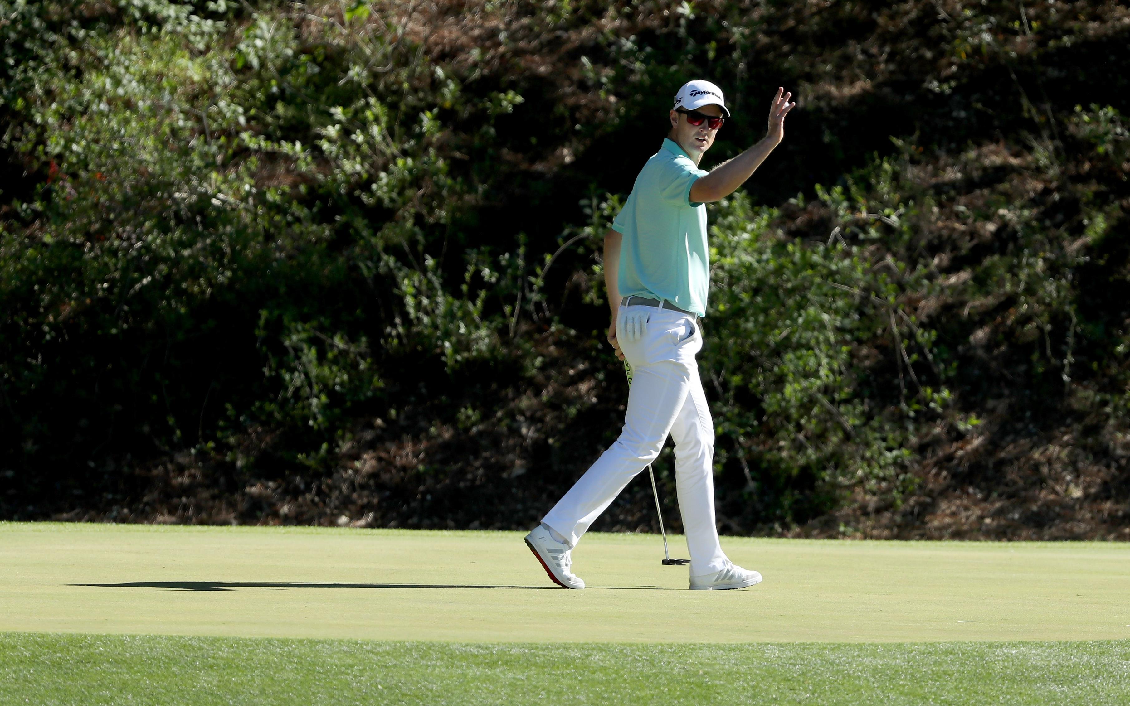 Justin Rose op zaterdag in de Masters