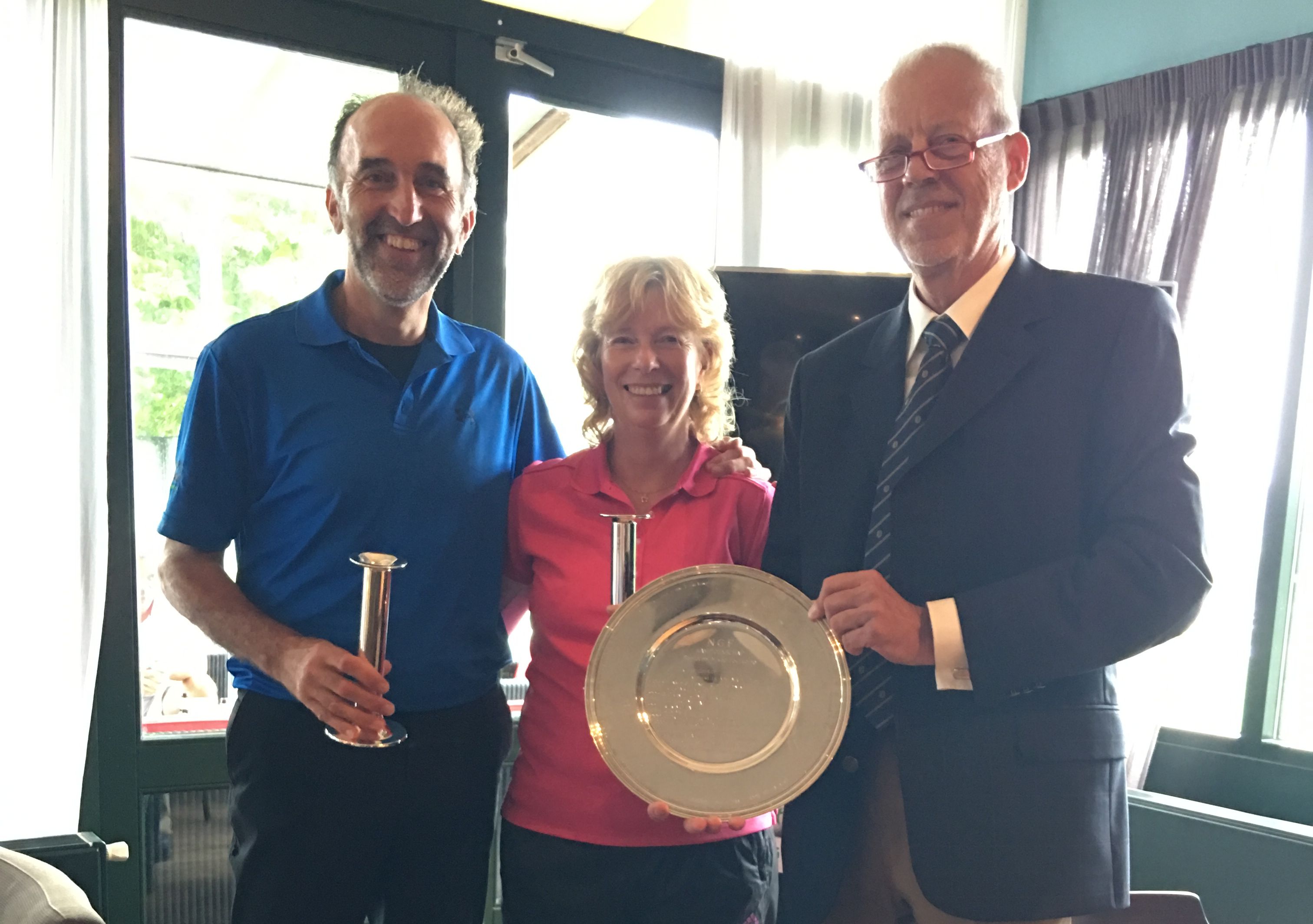 De winnaars van het Mixed Foursome Senioren