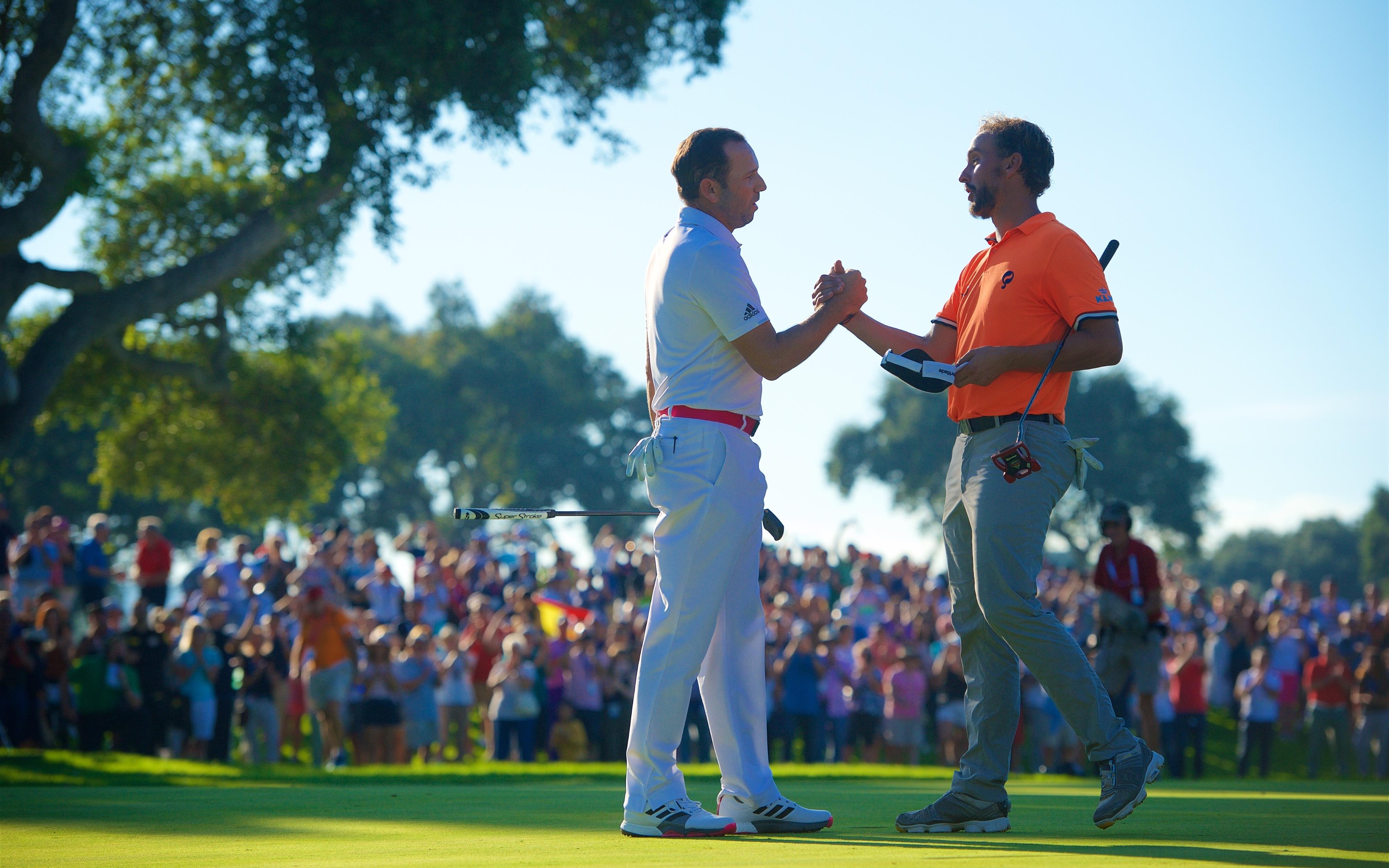 Sergio Garcia en Joost Luiten in de Valderrama Masters