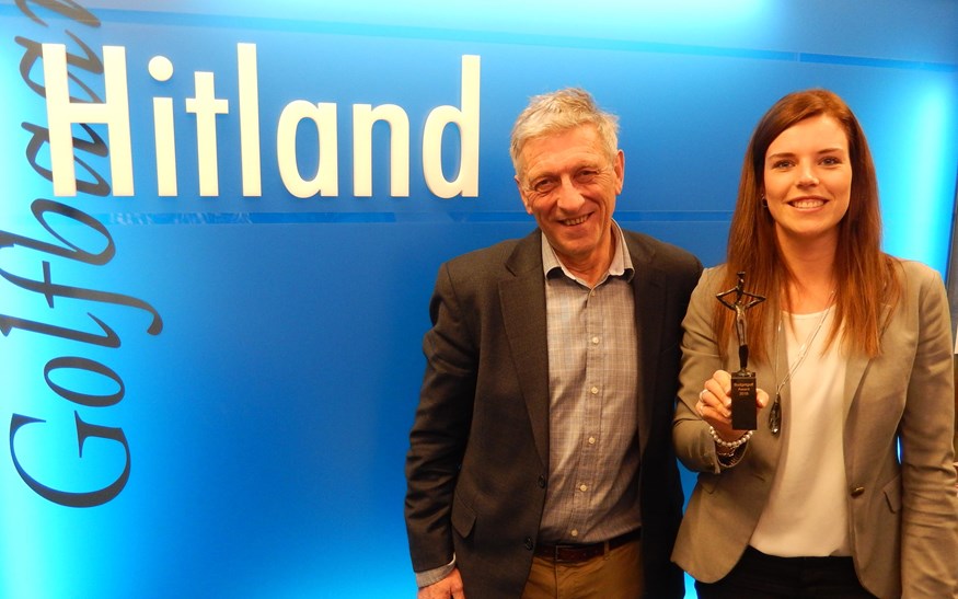 Jan Lassche (CEO GC Hitland) en Roxanne den Ouden (medewerker Communicatie en PR Hitland)