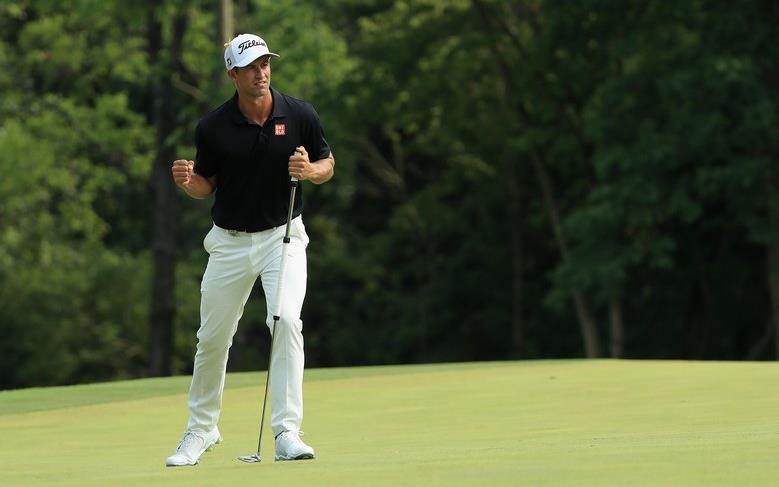 Adam Scott met zijn lange putter