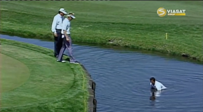 Ian Poulter: bal in het water