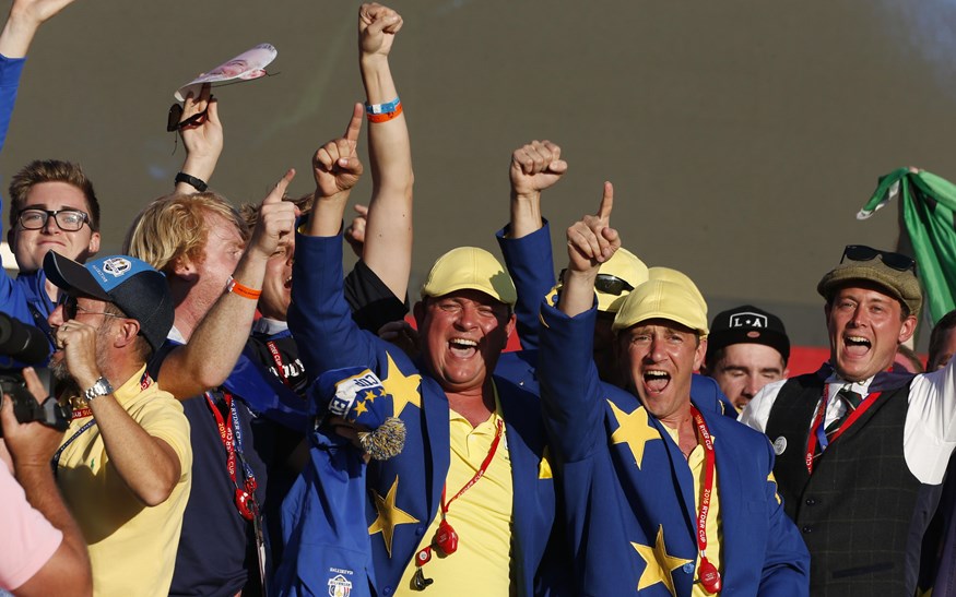 Ryder Cup fans juichen voor Europa