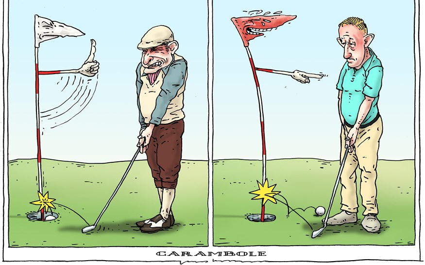 Vlag bewaken golf