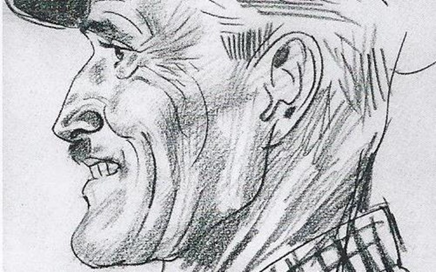 Douglas Monk getekend door Bernard van Vlijmen, 1947