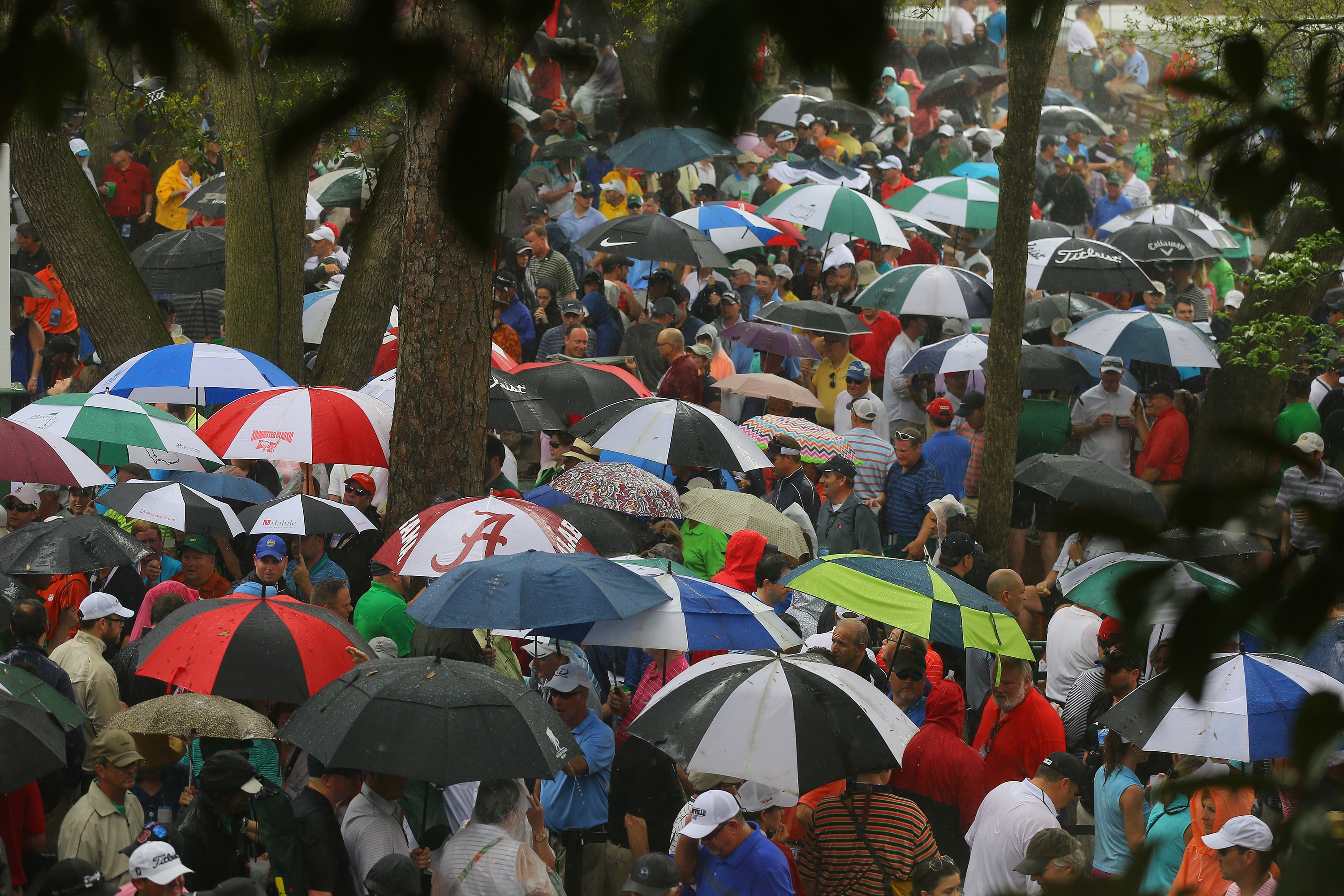 Publiek op een oefendag van de Masters