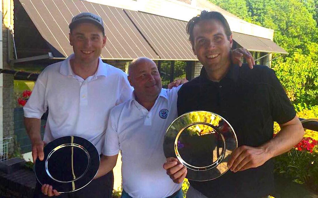 Arjan Stokman toernooidirecteur Edwin Heenk en Ronald Stokman