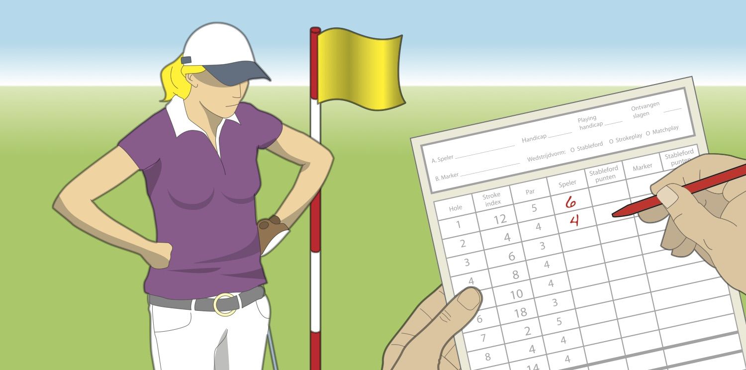 qualifying kaart score invoeren in de app golf.nl